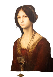 Italian Woman Portrait V4 Vinyl Car Decal Sticker – Waterproof & UV-Resistant 8"