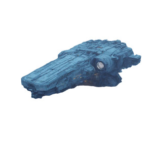 Retro Cyberpunk Spaceship Vinyl Car Decal Sticker – Waterproof & UV-Resistant 8"