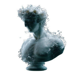 Ice Greek Statue Vinyl Car Decal Sticker – Waterproof & UV-Resistant 8"