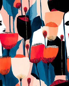 Floral Pattern Vinyl Car Decal Sticker – Waterproof & UV-Resistant 8"