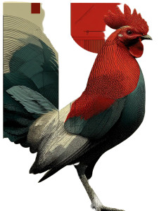 Bauhaus Rooster Design Vinyl Car Decal Sticker – Waterproof & UV-Resistant 8" Bauhaus Rooster Design Vinyl Car Decal Sticker – Waterproof & UV-Resistant 8"