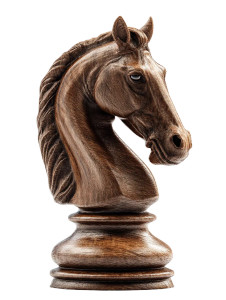 Chess Knight Hybrid Vinyl Car Decal Sticker – Waterproof & UV-Resistant 8"