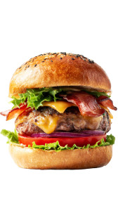 Homemade Burger Vinyl Car Decal Sticker – Waterproof & UV-Resistant 8"