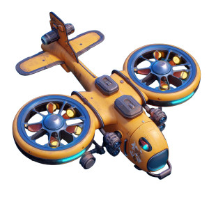 Futuristic Vtol Aircraft Vinyl Car Decal Sticker – Waterproof & UV-Resistant 8"