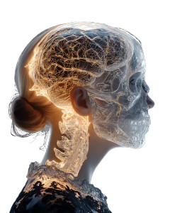 Translucent Skull Woman Vinyl Car Decal Sticker – Waterproof & UV-Resistant 8"