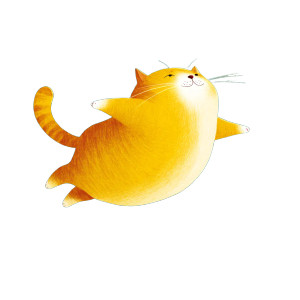 Flying Fat Cat Vinyl Car Decal Sticker – Waterproof & UV-Resistant 8"