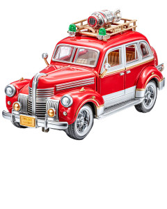 Vintage Red Toy Car Vinyl Car Decal Sticker – Waterproof & UV-Resistant 8"