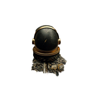 Ornate Astronaut Helmet Vinyl Car Decal Sticker – Waterproof & UV-Resistant 8"