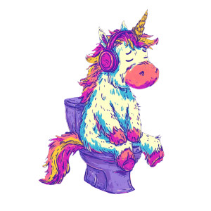 Cartoon Unicorn Headphones Vinyl Car Decal Sticker – Waterproof & UV-Resistant 8"