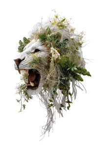 Lion Head Sculpture Vinyl Car Decal Sticker – Waterproof & UV-Resistant 8"