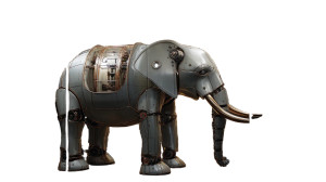 Circus Elephant Artist Vinyl Car Decal Sticker – Waterproof & UV-Resistant 8"