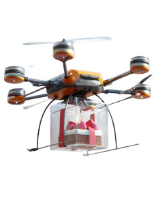 Sci-Fi Delivery Drone Vinyl Car Decal Sticker – Waterproof & UV-Resistant 8"