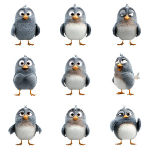 Cartoon Robin Mascot Vinyl Car Decal Sticker – Waterproof & UV-Resistant 8"