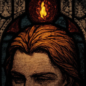 Holy Fire Crown Vinyl Car Decal Sticker – Waterproof & UV-Resistant 8"