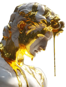 Golden David Vinyl Car Decal Sticker – Waterproof & UV-Resistant 8"