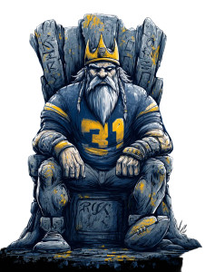 Viking Football King Vinyl Car Decal Sticker – Waterproof & UV-Resistant 8"