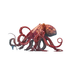 Giant Deep-Sea Octopus Vinyl Car Decal Sticker – Waterproof & UV-Resistant 8"