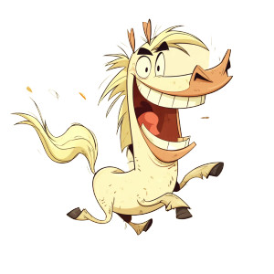 Groovy Cartoon Pony Vinyl Car Decal Sticker – Waterproof & UV-Resistant 8"