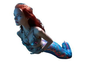 Iridescent Mermaid Swimming Vinyl Car Decal Sticker – Waterproof & UV-Resistant 8"