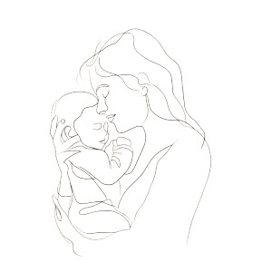 Mother Holding Baby Vinyl Car Decal Sticker – Waterproof & UV-Resistant 8"