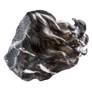 Stone With Hair Vinyl Car Decal Sticker – Waterproof & UV-Resistant 8"