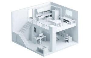 Minimalist Apartment Model Vinyl Car Decal Sticker – Waterproof & UV-Resistant 8"