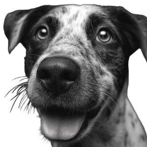 Happy Dog Portrait V3 Vinyl Car Decal Sticker – Waterproof & UV-Resistant 8"