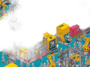 Assembly Line Vinyl Car Decal Sticker – Waterproof & UV-Resistant 8"