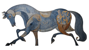 Medieval Bestiary Horse Vinyl Car Decal Sticker – Waterproof & UV-Resistant 8"