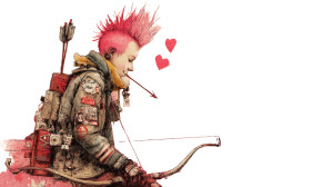 Punk Cupid Vinyl Car Decal Sticker – Waterproof & UV-Resistant 8"