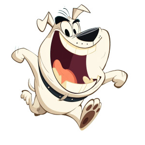 Groovy Bulldog Caricature Vinyl Car Decal Sticker – Waterproof & UV-Resistant 8"