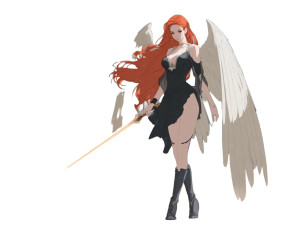 Fierce Angel Warrior V2 Vinyl Car Decal Sticker – Waterproof & UV-Resistant 8" Fierce Angel Warrior V2 Vinyl Car Decal Sticker – Waterproof & UV-Resistant 8"