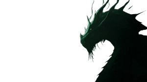 Dark Dragon Silhouette Vinyl Car Decal Sticker – Waterproof & UV-Resistant 8"