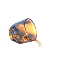 Glass Cup Over Ocean Vinyl Car Decal Sticker – Waterproof & UV-Resistant 8"