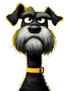 Cheeky Schnauzer Cover V4 Vinyl Car Decal Sticker – Waterproof & UV-Resistant 8"