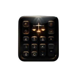 Golden Calculator Icon Vinyl Car Decal Sticker – Waterproof & UV-Resistant 8"