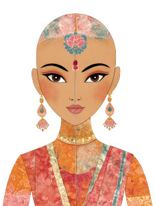 Indian Paper Doll Vinyl Car Decal Sticker – Waterproof & UV-Resistant 8"