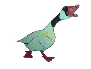 Angry Goose Charge Vinyl Car Decal Sticker – Waterproof & UV-Resistant 8"