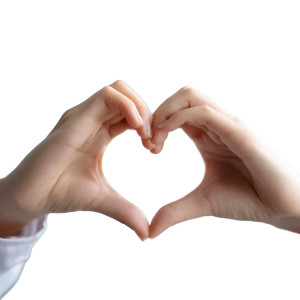 Heart Hands Health Vinyl Car Decal Sticker – Waterproof & UV-Resistant 8"