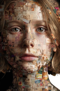 Melancholic Mosaic Girl V2 Vinyl Car Decal Sticker – Waterproof & UV-Resistant 8"