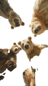 Adorable Bears Group Vinyl Car Decal Sticker – Waterproof & UV-Resistant 8"