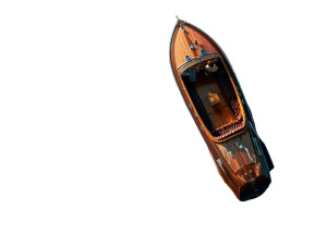 Wooden Motorboat Racing Vinyl Car Decal Sticker – Waterproof & UV-Resistant 8"