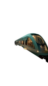 Futuristic Underwater Train V2 Vinyl Car Decal Sticker – Waterproof & UV-Resistant 8"