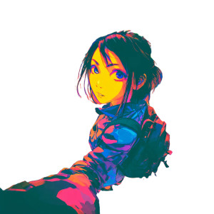 Anime Girl Fisheye Vinyl Car Decal Sticker – Waterproof & UV-Resistant 8"