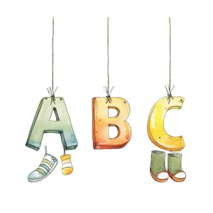 Cute Alphabet Hangings Vinyl Car Decal Sticker – Waterproof & UV-Resistant 8"