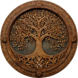 Yggdrasil World Tree Vinyl Car Decal Sticker – Waterproof & UV-Resistant 8"