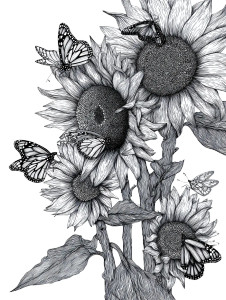 Sunflowers And Butterflies Vinyl Car Decal Sticker – Waterproof & UV-Resistant 8" Sunflowers And Butterflies Vinyl Car Decal Sticker – Waterproof & UV-Resistant 8"
