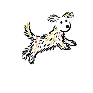 Cartoon Dog Jumping V2 Vinyl Car Decal Sticker – Waterproof & UV-Resistant 8"