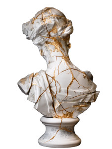 Kintsugi Greek Statue Vinyl Car Decal Sticker – Waterproof & UV-Resistant 8"