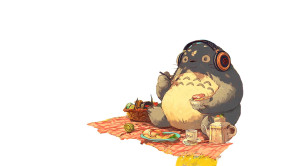 Totoro Breakfast Scene Vinyl Car Decal Sticker – Waterproof & UV-Resistant 8"